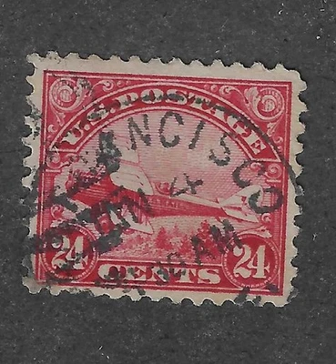 US airmail,C6, 24 cent red, San Francisco cancel, 1926-30, XF, scv. $80 - Image 1 of 2