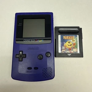 Nintendo Game Boy Gameboy Color Handheld Grape Purple + Pac Man Spiel - Getestet - - Bild 1 von 18