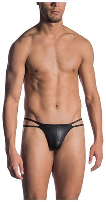 Olaf Benz 2XL/40" homme ROUGE 1804 string tanga slip fin côté noir sous vêtement - Photo 1/3