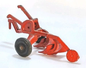 Vintage Cast Farm Implement Toy 2 Bottom Plow - Slik ~ AD-131 - Picture 1 of 15