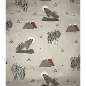 Super Snuggle Mountain Wolf Flannel Fabric - 7/8 Yard - Picture 1 of 8
