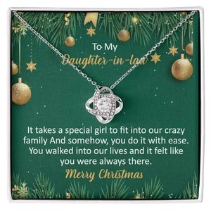 Collar A Mi Hija-En-Law Regalo de Papá Y Mamá A Hija-Suera Navidad - Imagen 1 de 12