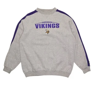 Vintage Minnesota Vikings Puma Crewneck Sweatshirt Grau Herren XL - Bild 1 von 12
