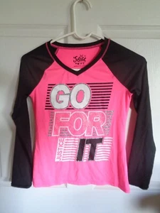 Mädchen - Justice - Hot Pink - Go For It - Langarmshirt - Größe 8 - Bild 1 von 1
