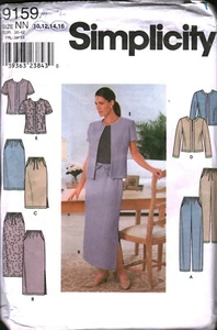 9159 Vintage Simplicity SEWING Pattern Misses Jacket Pull on Pants Skirt UNCUT - Picture 1 of 2