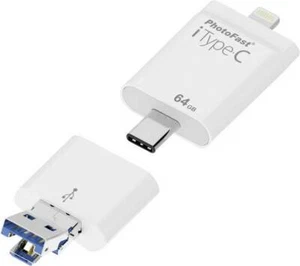 USB 64GB iTypeC Lightning OTG 3.1 & Gen 1 USB-C Memory Backup for iPhone / iPad - Picture 1 of 12