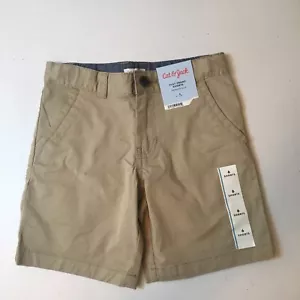 New Cat & Jack Shorts Size 6 Tan Unisex  Adjustable Waist Flat Front - Picture 1 of 8