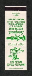 King Neptune Seafood Restaurant Ridgefield CT Unused Front Strike Matchcover - Picture 1 of 1