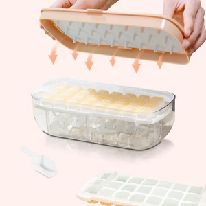 Stampo Ghiaccio Con Coperchio, in Silicone Alimentare, Rilascia Tutti I Cubetti - Foto 1 di 13