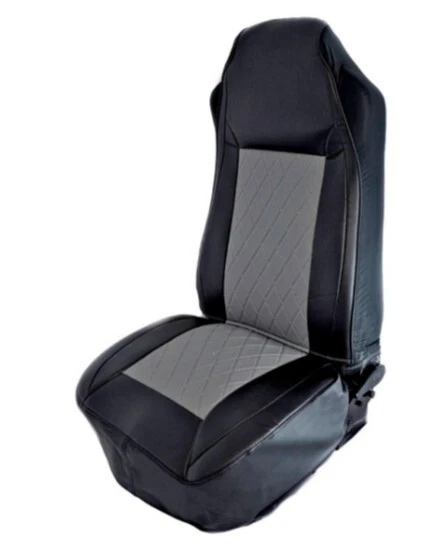 Seat Cover w/Pocket - GREY Trim Leatherette Peterbilt Freightliner Kenworth - Image 1 of 1