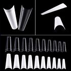 500~1000 Flat French-Coffin False Nail-Tips Half Cover Acrylic Gel Tip Nails US