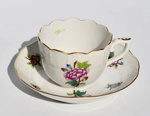 Vintage Herend ETON 711 Demitasse Cup & Saucer / Mocha Cup & Saucer - Picture 1 of 11