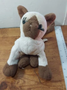 Ganz Webkinz Siamese Tan/Brown Cat 7" Plush Animal Toy No Code - Picture 1 of 6