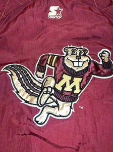 Vintage Minnesota Golden Gophers Starter Jacket Size L  - Picture 1 of 18