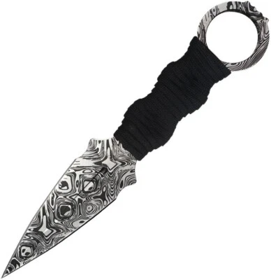 Takumitak Defender Fixed Dagger 4⅛" 3Cr13 Steel Blade Black Cord Wrapped Handle - Image 1 of 4