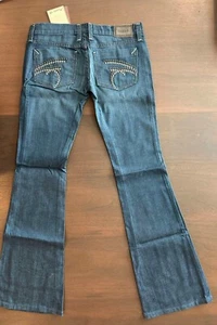 RARE NEW VTG - Vintage Frankie B. Wide Leg Flare Leg Jeans SIZE 6 NWT $209 - Picture 1 of 7
