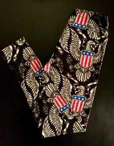 VHTF New TWEEN LuLaRoe PRESIDENTIAL Seal EAGLES Leggings Unicorn AMERICANA Black - Bild 1 von 3
