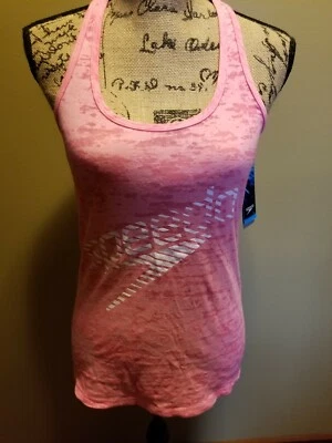 Новый с Ярлыками женская Speedo Athletic Майка рубашка без рукавов Hot неоновый розовый логотип размер S - Изображение 1 из 4