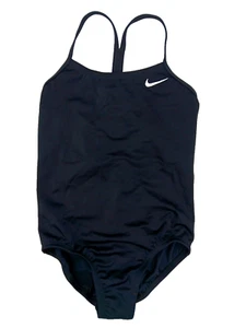 Nike Girl's One Piece Bathing Suit - Black - XS (6-8 yrs) 122-128cm AF11 - Picture 1 of 7
