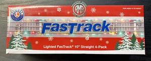Lionel Lighted Fastrack 10" Straight Track 4 Pack O Gauge Light Up 2025010 - Picture 1 of 2