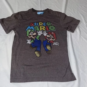 Super Mario Shirt XL Kids Gray - Picture 1 of 4