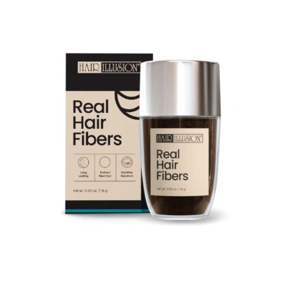 Real Hair Building Fibers by HAIR ILLUSION Instant Hair Loss Recovery 18 Grams - Image 1 of 4