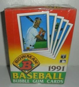 1991 Bowman Baseball Bubble Gum Cards Box 36 Ct MLB Made & Printed in USA New - Picture 1 of 7