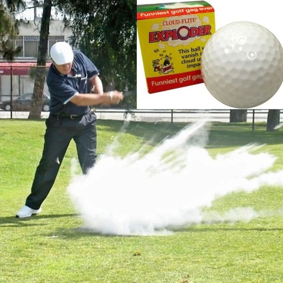 8x Exploding Golf BALL Trick Joke Gag Gift Prank Balls