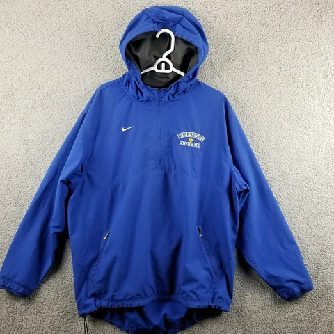 Vintage Nike Limestone College Saints Soccer Jacket Mens Large Blue Anorak Coat Cover