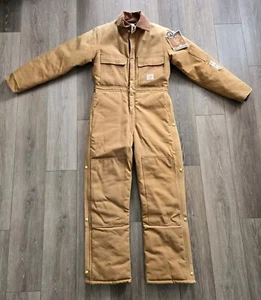Carhartt VTG NWT *Read* Mens Yukon Arctic Quilt Lined Coveralls 36 R X02 BRN USA - Picture 1 of 21