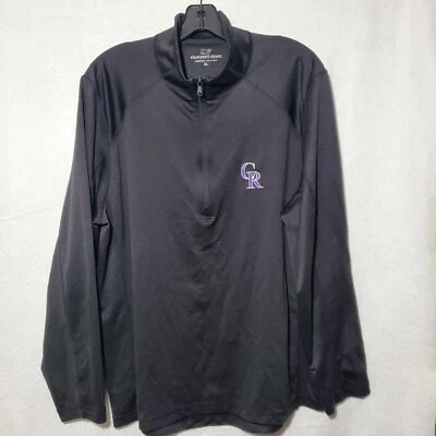 Vineyard Vines Colorado Rockies Sweatshirt 1/4 Zip Men's XL Quarter Zip Black Foto 1 de 4