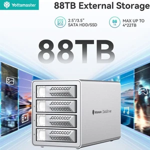 4 Bay Aluminum Hard Drive Enclosure USB 3.0 RAID 5Gbps For 2.5/3.5" SATA HDD/SSD - Picture 1 of 10