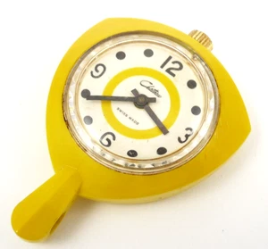 Large Vintage Swiss Chateau Yellow Pendant Watch - Picture 1 of 3