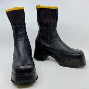 CHARLOTTE STONE Loma Boots in Black & Brown & Yellow-Size 10-Excellent Condition - Picture 1 of 11