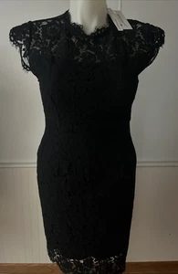 Merokeety Cocktailkleid schwarz Spitze Flügelärmel Large neu mit Etikett - Bild 1 von 8