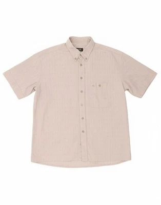 CAMEL ACTIVE Mens Short Sleeve Shirt Large Grey Check Cotton BF06 - Image 1 of 4