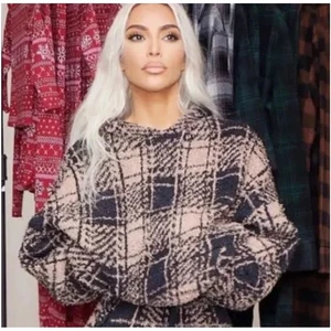 SKIMS Damen Oversize Loungewear Kuscheliger Strick Karo Pullover Pulli Größe M - Bild 1 von 9