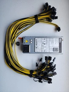 Dell 1100w Power Supply with power cables and boards - Picture 1 of 2