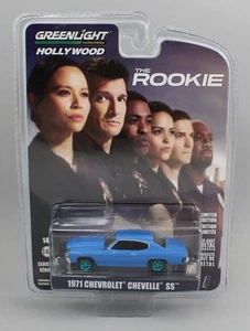 1:64 GreenLight *THE ROOKIE* Blue 1971 Chevrolet Chevelle SS *GREEN MACHINE* - Picture 1 of 1