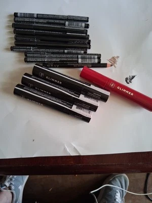 (10) AVON Ultra LUXURY Brow Liner & (4)  AVON Fmg GLIMMER SuperShock MASCARA - Image 1 of 4