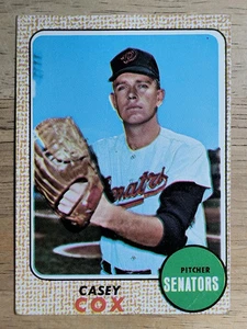 1968 Topps #66A Casey Cox/White team name (VG) - Picture 1 of 2