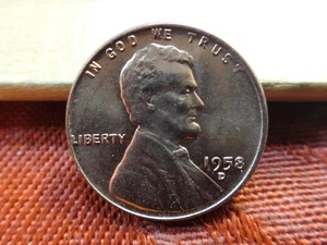 1958-D United States Uncirculated Lincoln Wheat Penny Cent 1c - No Reserve - Picture 1 of 2