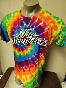 The Mongoloids T-shirt da uomo grande tie tintura due lati grim reeper RARA - Foto 1 di 6
