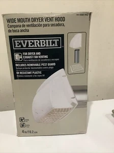 Everbilt Weithals-Dunstabzugshaube für Trockner, abnehmbarer Schädlingsschutz, weiß - Bild 1 von 3