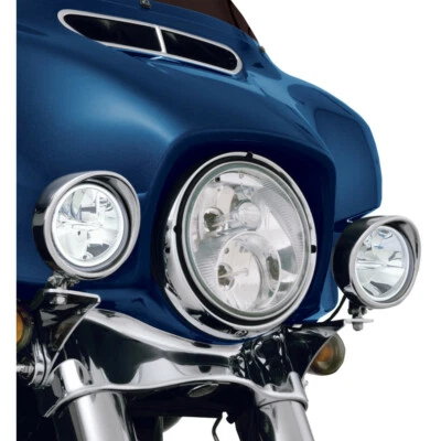 Show Chrome LED 3.5" Chrome Driving Passing Light Kits for Harley FLH/T 93-17 - Image 1 of 2