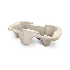 2 Cup Tray Holder Paper Cardboard Carrier Tea Coffee Hot & Cold Drinks Paper Cup - Picture 1 of 13