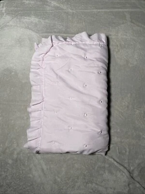 Sam4u 纯粉色婴儿毯塔夫特铆钉飞镖褶皱装饰柔软 Lovey 30x40 — 第 1/4 张图片