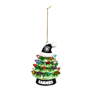 Las Vegas Raiders LED Keramik Christbaumschmuck 4" Team Sport Amerika - Bild 1 von 1
