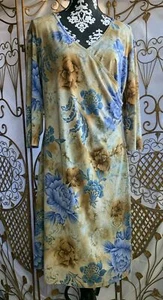 Michael Taylor Damen Wickelkleid Blumenmuster Langarm Größe L - Bild 1 von 10