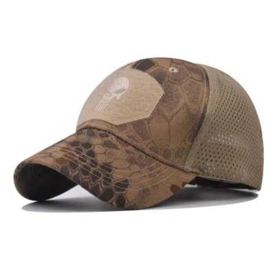 Skull Camouflage Baseball Cap Tactical Army Outdoor Sports Hat Sunshade Hat - Image 1 of 4